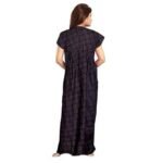 Cotton Nighty for Women | black & red color Printed Night Gown for Women with Pocket | Maxi Nighty, Comfortable Sleepwear for Daily Use ( pack of 2) - Image 4