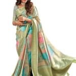 Banarasi Silk Saree Pure Silk Kanjivaram Saree with Unstitched Blouse Piece