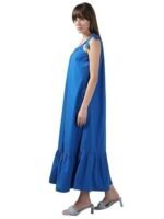 Shoulder Straps Cotton A-Line Midi Dress - Image 4