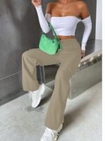 Women's Cargo Pants, Casual Trousers with Pockets - Image 3