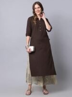 Women's Cotton Straight Fit Straight Kurta