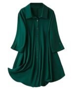 Shirt Dress Knee Length Dress | Loose Fit | Button-Down | | 3/4 Sleeve | Summer Wear | Available in (Pack of 2 | Value Pack)
