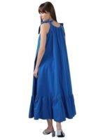Shoulder Straps Cotton A-Line Midi Dress - Image 5