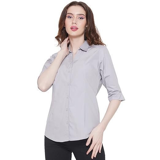 51bbglMa2L._SX522_-1-1.jpg Polyester Long Line Regular Fit Shirt - Image 1