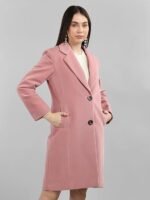 Women Wool solid coat - Image 3