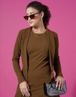 Western Dress | Lycra Dress with Blazer for Women | Two Piece Dress for Women - Image 2