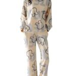 Women’s Cotton Pajama Set with Top & Pants|| Korean Night Suit|| Lightweight Printed Set || Soft & Comfy Sleepwear for Girls & Women ||