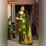 Pure Banarasi Soft Silk Saree Kanjivaram Style Sarees With Blouse Piece For Wedding (KeriGola-51) - Image 3