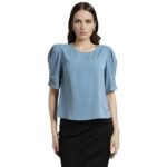 Woman Blue Solid Top