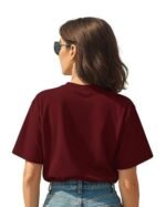 Embroidered Loose Fit T-Shirt for Women, Cotton Blend, Short Sleeve, Office Wear Comfy T-Shirts for Women's - Image 3
