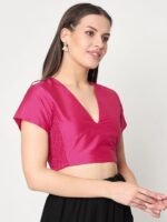 Women's Silk Blend Stretchable Blouse for Festive Wedding Party - Image 3