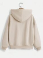 Women's Solid Zipper Hooded Sweatshirt|Zip Up (Hoodie) for Womens| - Image 4