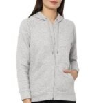 Women's Synthetic Hooded Neck Sweatshirt (AHSTWRGF074068_Light Grey_X-Large_Light Grey_XL)