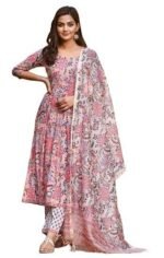 Viscose Floral Printed Kurta and Pant with Dupatta Set - Image 2