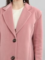 Women Wool solid coat - Image 2