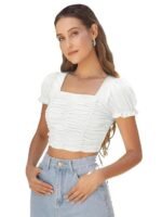 Women's & Girl's Solid High Waist Slit Below The Knee Denim Skirt