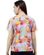 Pure Cotton Regular Fit All Over Printed Half Sleeve T-Shirt for Women & Girls (Available in Plus Sizes) - Image 3