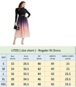 Dress for Women || Women’s Ombre Pleated Maxi Dress || Elegant Long Sleeve Gradient A‑Line Gown for Parties & Casual Outings || Lightweight Comfortable Casual Wear (T-L-19-20) - Image 5