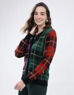 Women's Regular Fit Cardigan | Self Design Pattern | Button Closure with Full Sleeve V Neck Winter Cardigan for Womens - Image 7