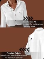 Collared Cotton Shirt with 3/4 Sleeve for a Timeless Casual Look - Image 4
