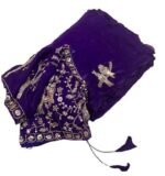 Saree For Womens And Girls Fandy silk saree with beautiful Handwork All Over and silk Stiched blouse with Handwork