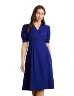 Women's 'Desk-to-Dinner' Fit & Flare Wrap Dress (Midi Length | Stylish)