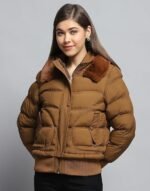 Womens Striped Lapel Collar Full Sleeve Coat - Image 6