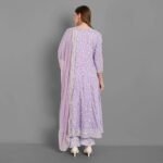 Women Rayon Anarkali Embroidered Printed Kurta Pant and Dupatta Set - Image 4