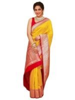 Silk Weaving Kanjivaram Saree with Unstitched Blouse Piece