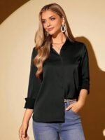 Shringaar Women's Readymade Polyester Taffeta Floor Length Shirt - Image 5