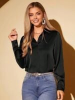 Shringaar Women's Readymade Polyester Taffeta Floor Length Shirt - Image 4