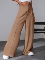 Waist Trousers for Women  Flared Korean Style Formal Pants | Elegant Workwear for Office, College & Events (Available in Plus Size and Combo Pack of 2) - Image 3