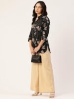 Womens  Long Sleeve Button Down Shirts for Women Fashion (Black, Large) - Image 2