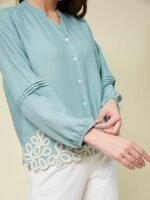 Premium Cotton Shirt for Women with Pocket, Free Size - Image 4