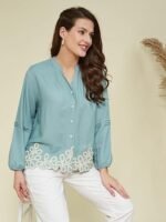 Premium Cotton Shirt for Women with Pocket, Free Size - Image 5