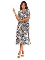Summer Dress for Women | Short One Piece A-Line Midi Dress | Lightweight Vacation Wear & Daily Casual Outfit - Image 6