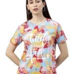 Pure Cotton Regular Fit All Over Printed Half Sleeve T-Shirt for Women & Girls (Available in Plus Sizes)