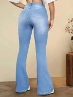 Denim Stretchable High Waist Bootcut Jeans - Image 5