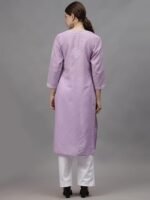 Women long kurti set | lavender color | best with white jeans - Image 3