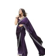 Women's Rangoli Silk Stunning Swarovski Stone Saree Set with Blouse |saree for Women | New Sari | Latest Saree - Image 2
