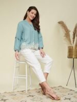 Premium Cotton Shirt for Women with Pocket, Free Size