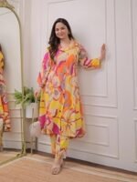 Rayon Printed Co-ord Set For Women Kurta Set New Trending Design Straight Kurta with Pant Cord Dress for Girls Ladies Stylish Latest Casual Wear - Image 3