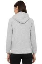 Women's Synthetic Hooded Neck Sweatshirt (AHSTWRGF074068_Light Grey_X-Large_Light Grey_XL) - Image 4