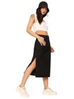 Midi Pencil Skirt With Side Slit