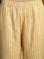 Women light yellow printed kurta set  | best for women - Image 5