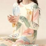 Women's Cotton Pajama Set with Top & Pants