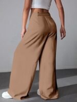 Waist Trousers for Women  Flared Korean Style Formal Pants | Elegant Workwear for Office, College & Events (Available in Plus Size and Combo Pack of 2) - Image 2