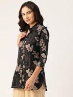 Womens  Long Sleeve Button Down Shirts for Women Fashion (Black, Large) - Image 4