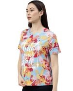 Pure Cotton Regular Fit All Over Printed Half Sleeve T-Shirt for Women & Girls (Available in Plus Sizes) - Image 5