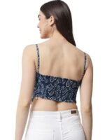 Casual Hankie Cotton Sustainable Bagru Print Crop Top for Women || Square Neck Crop Top for Women || Sleeveless Crop Top for Women || Latest Cotton Women Crop Top for Summer - Image 2
